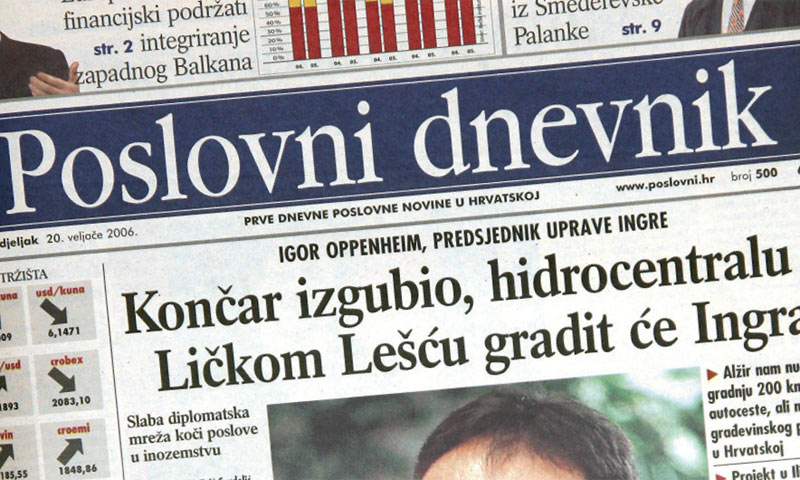 U pravilu je u Poslovnom dnevniku sa svakom važnom promjenom, vlasničkom i uredničkom dolazio i redi