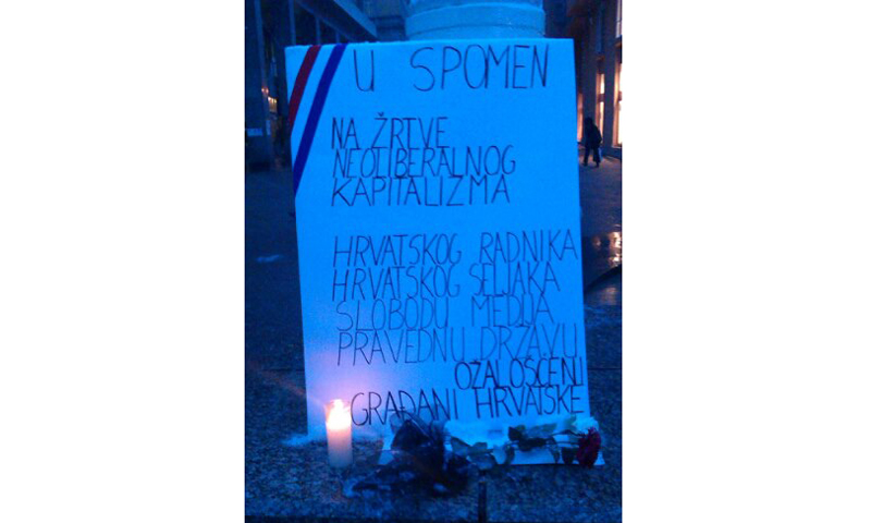 Natpis u Zagrebu (Foto: occupy.croatia)