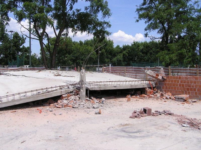 Srušeni objekt na Jarunu. Photo: Ministarstvo graditeljstva i prostornog uređenja