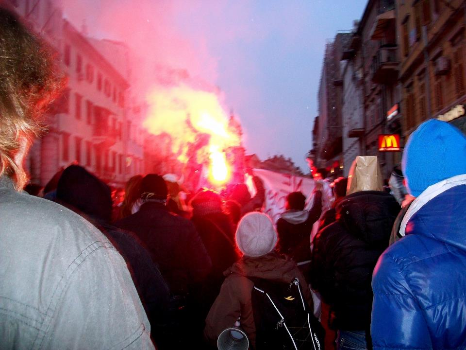 Prosvjed u Rijeci (Foto: occupy.croatia)