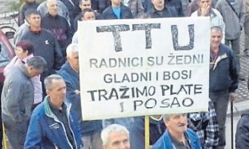 Radnici TTU-a na prosvjedu