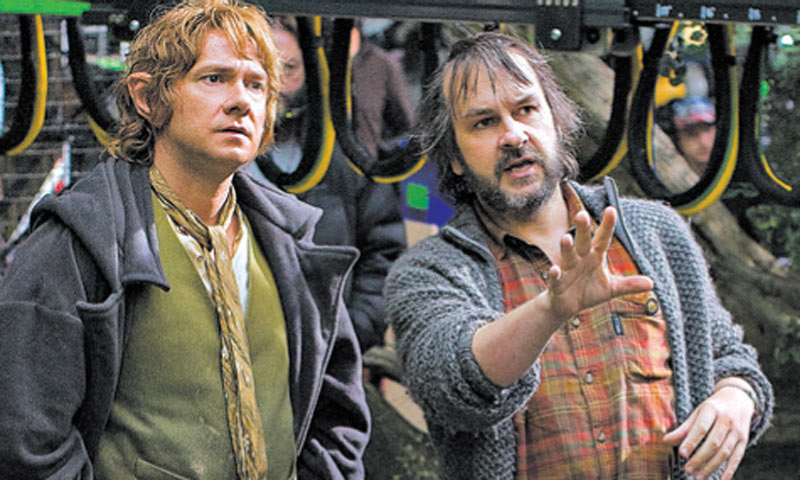 Redatelj Peter Jackson i glumac Martin Freeman