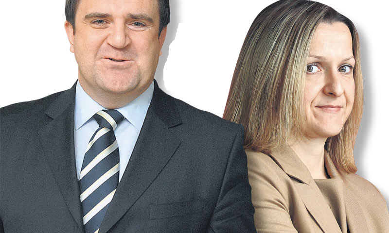 Josip Galinec, predsjednik NO-a Industrogradnje, i Ivana Gažić, predsjednica Uprave ZSE