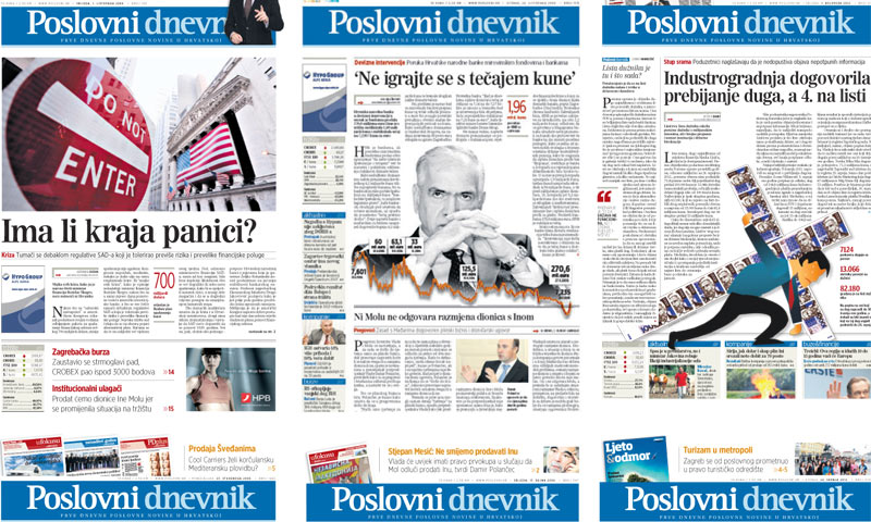 Od početka travnja 2005. godine Dnevnik mijenja ime i postaje Poslovni dnevnik