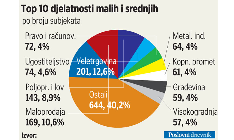 Top 10 djelatnosti malih i srednjih tvrtki