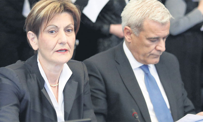 Potpredsjednica Vlade Martina Dalić i povjerenik za Agrokor Ante Ramljak/Patrik Macek/PIXSELL