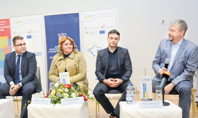 Na panel raspravi sudjelovali su križevački pročelnik Ivan Biškup, poduzetnica Nadica Zeman, Franjo