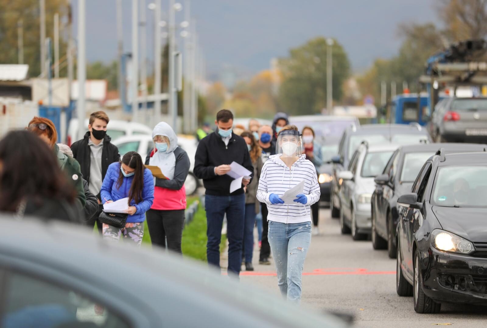 Testiranje na covid na Zagrebačkom velesajmu