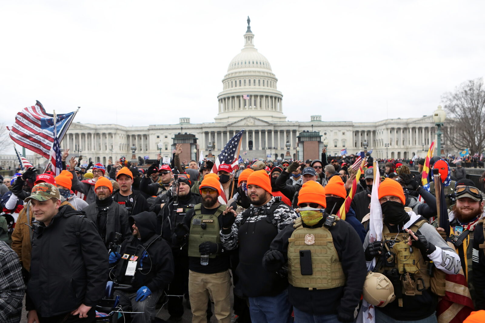 Supporters of U.S. President Donald Trump gather in Washington