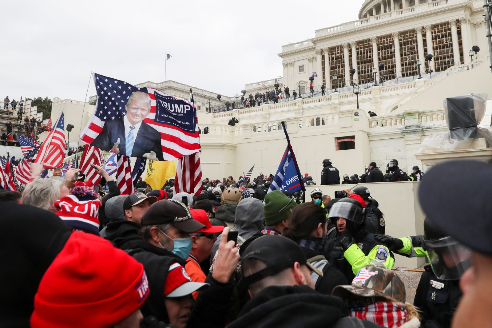 Supporters of U.S. President Donald Trump gather in Washington