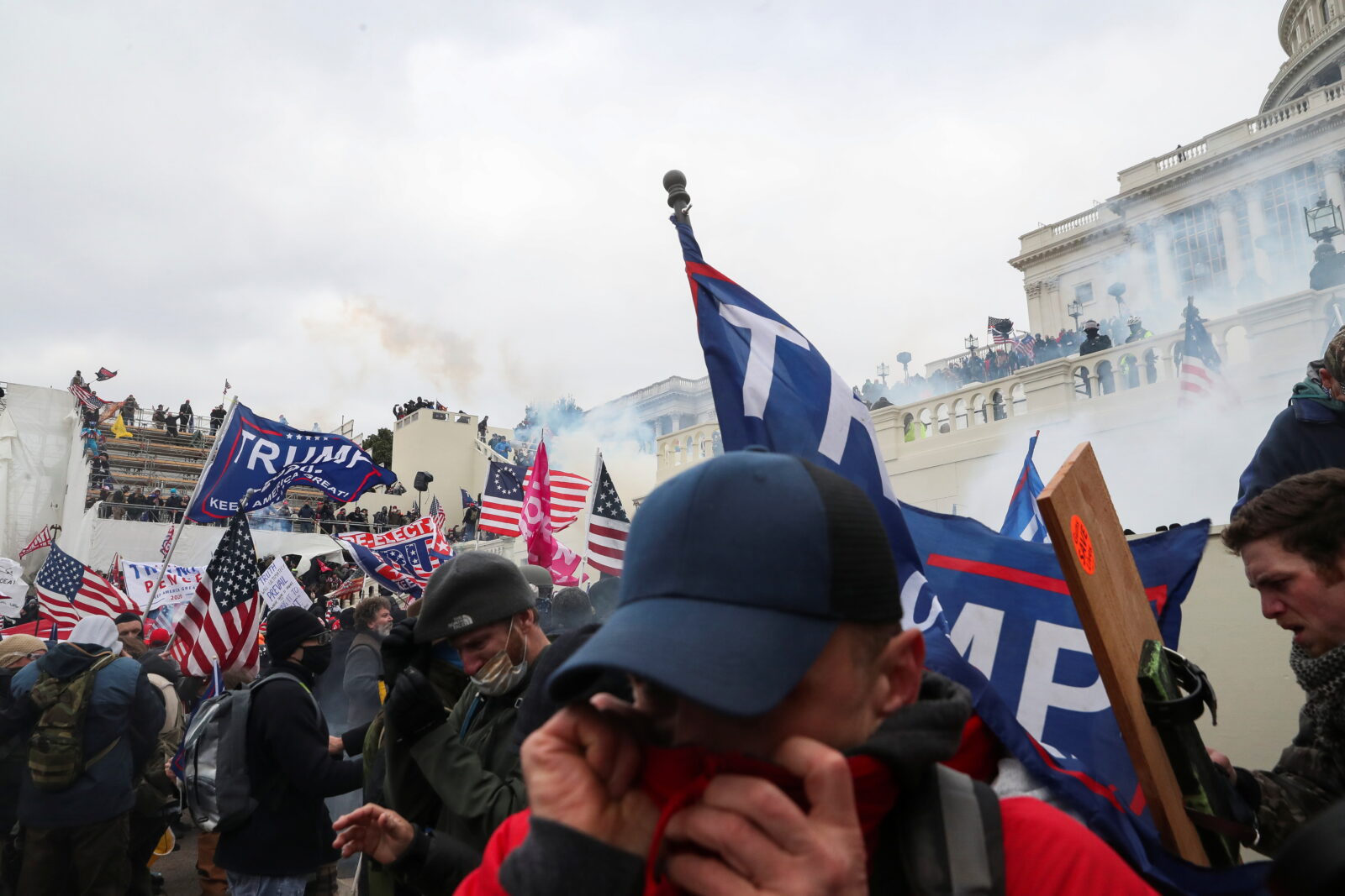 Supporters of U.S. President Donald Trump gather in Washington