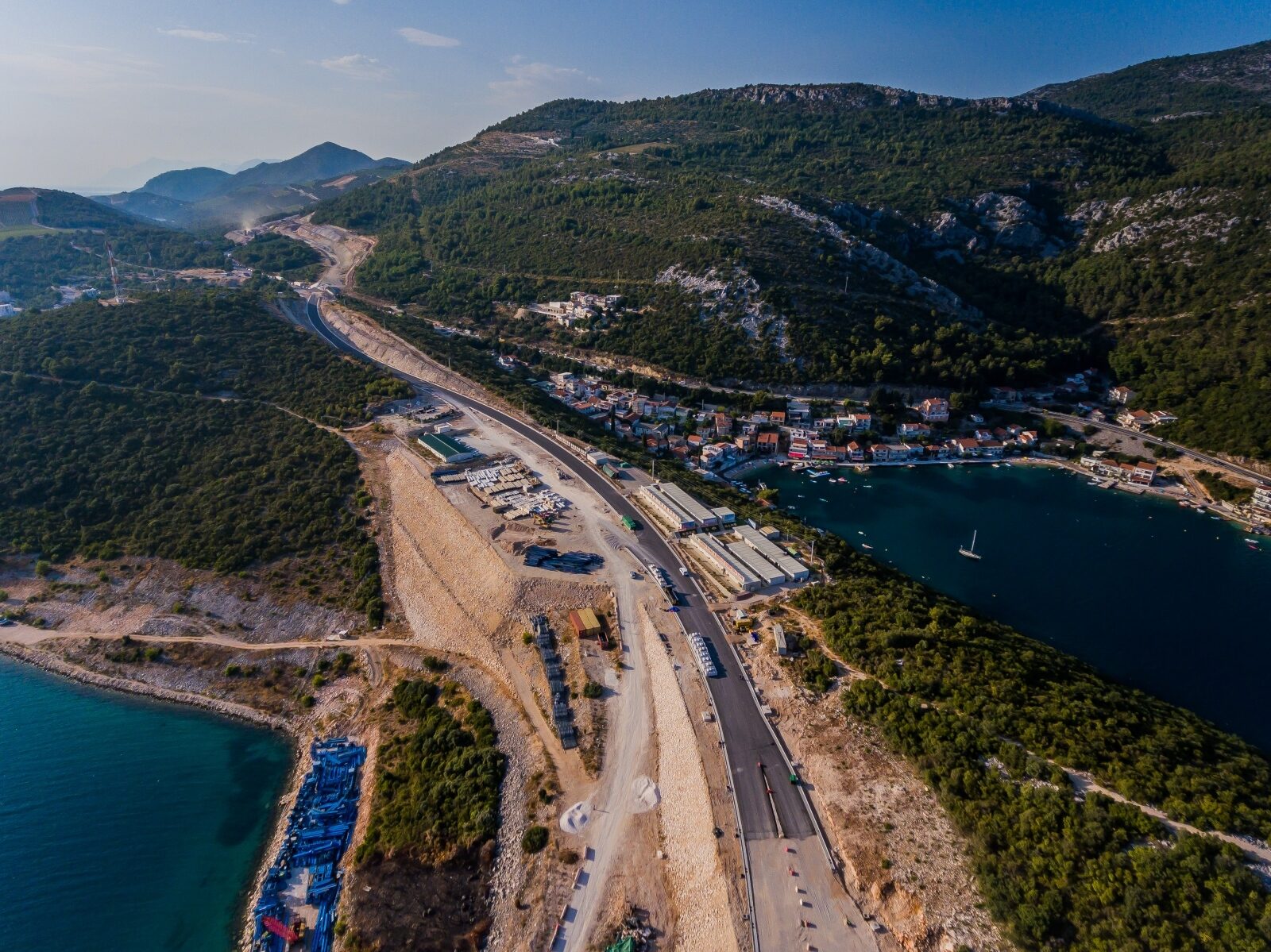 Fotografije iz zraka Pelješkog mosta