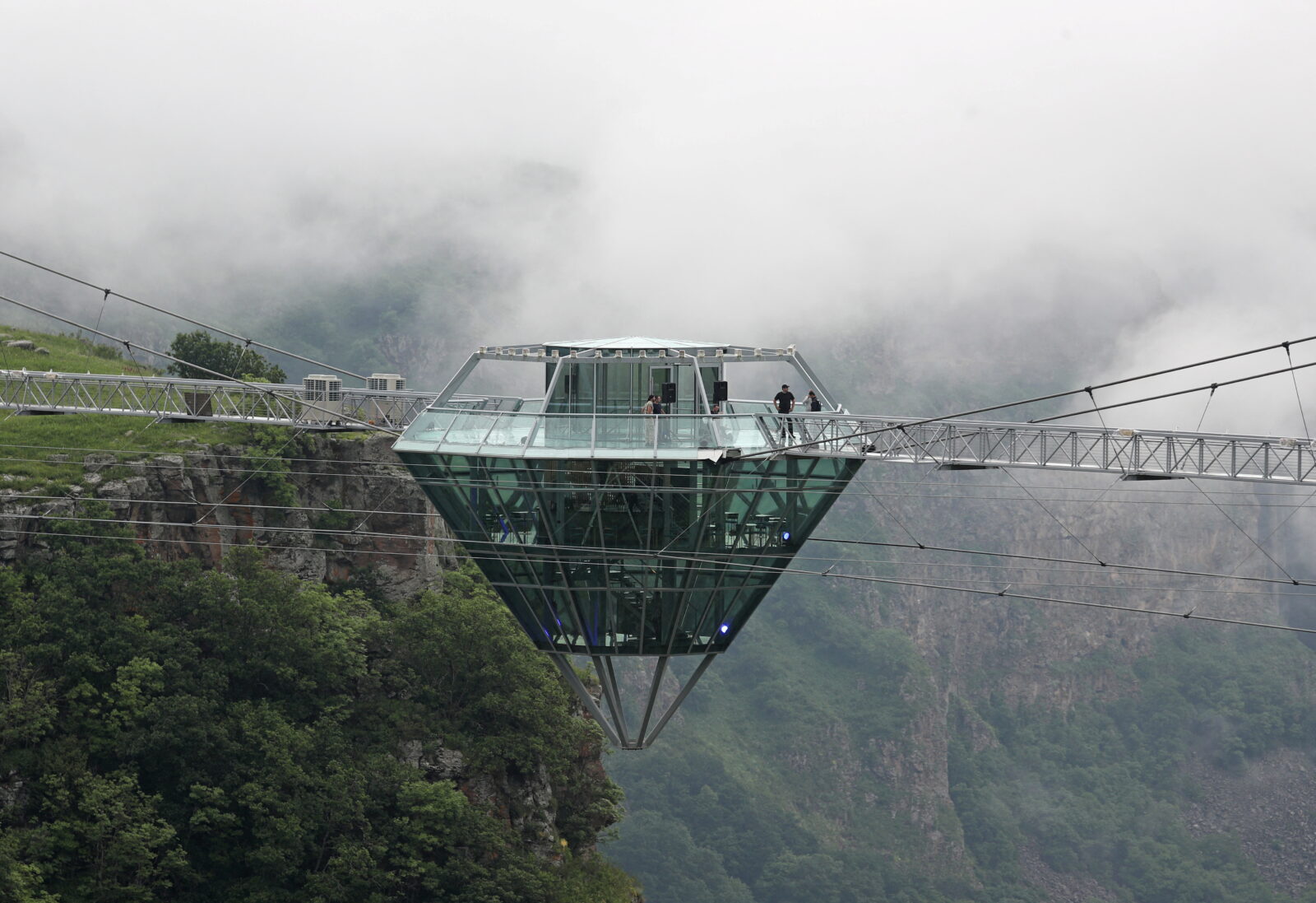 Georgia opens a glass bridge over Dashbashi Canyon