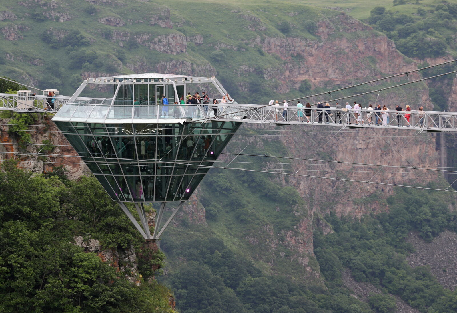 Georgia opens a glass bridge over Dashbashi Canyon