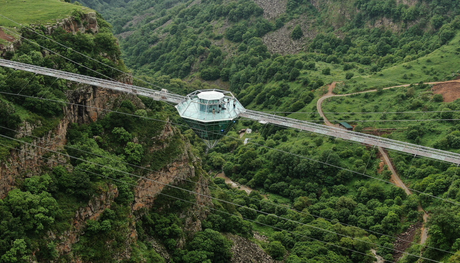 Georgia opens a glass bridge over Dashbashi Canyon