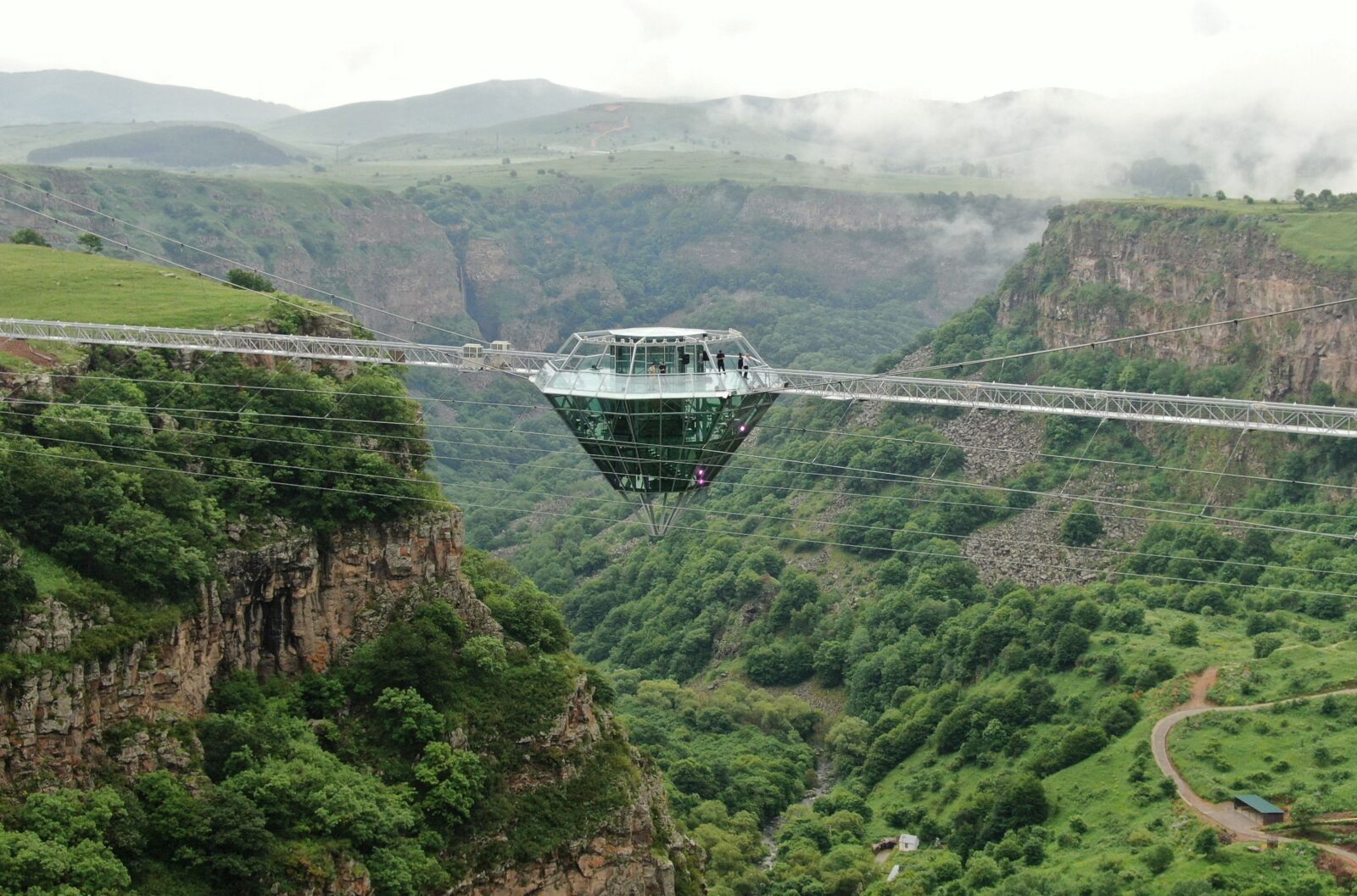 Georgia opens a glass bridge over Dashbashi Canyon