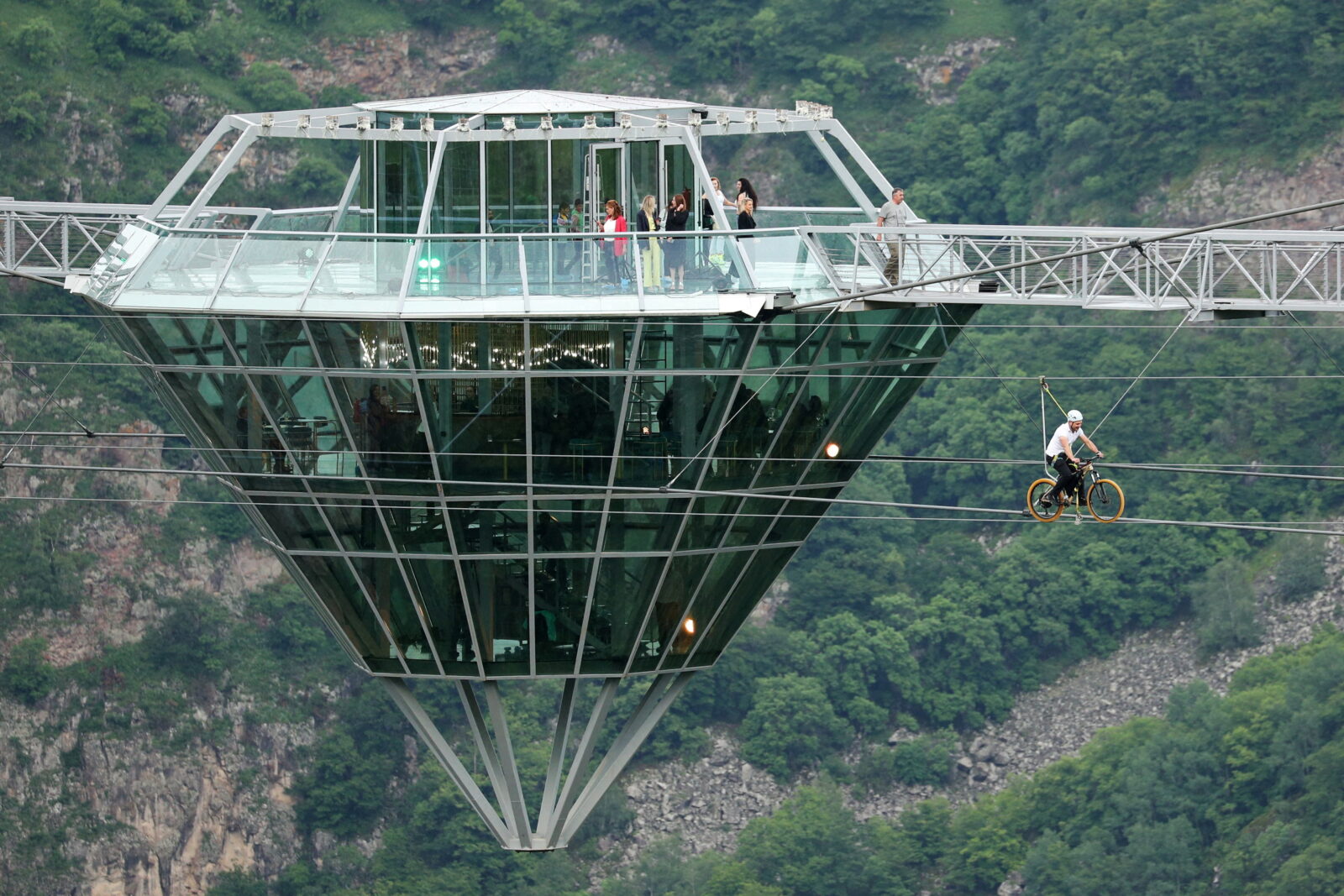 Georgia opens a glass bridge over Dashbashi Canyon