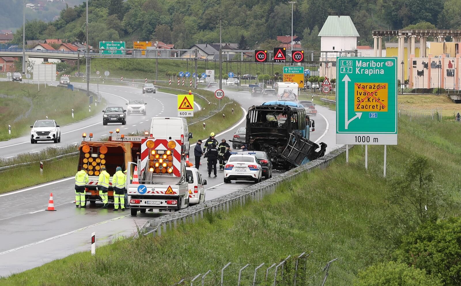 Kod Svetog Križa gorio autobus