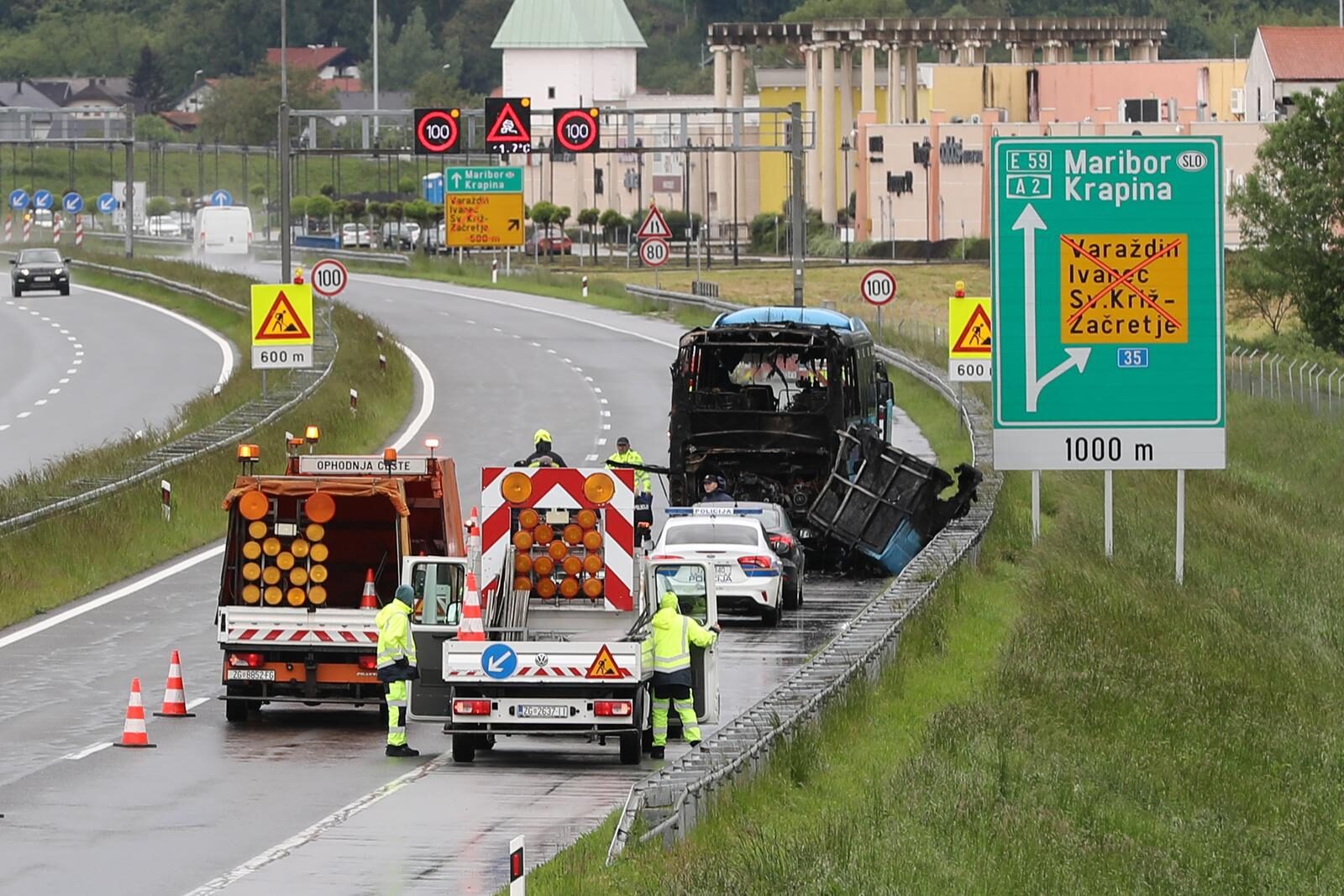 Kod Svetog Križa gorio autobus