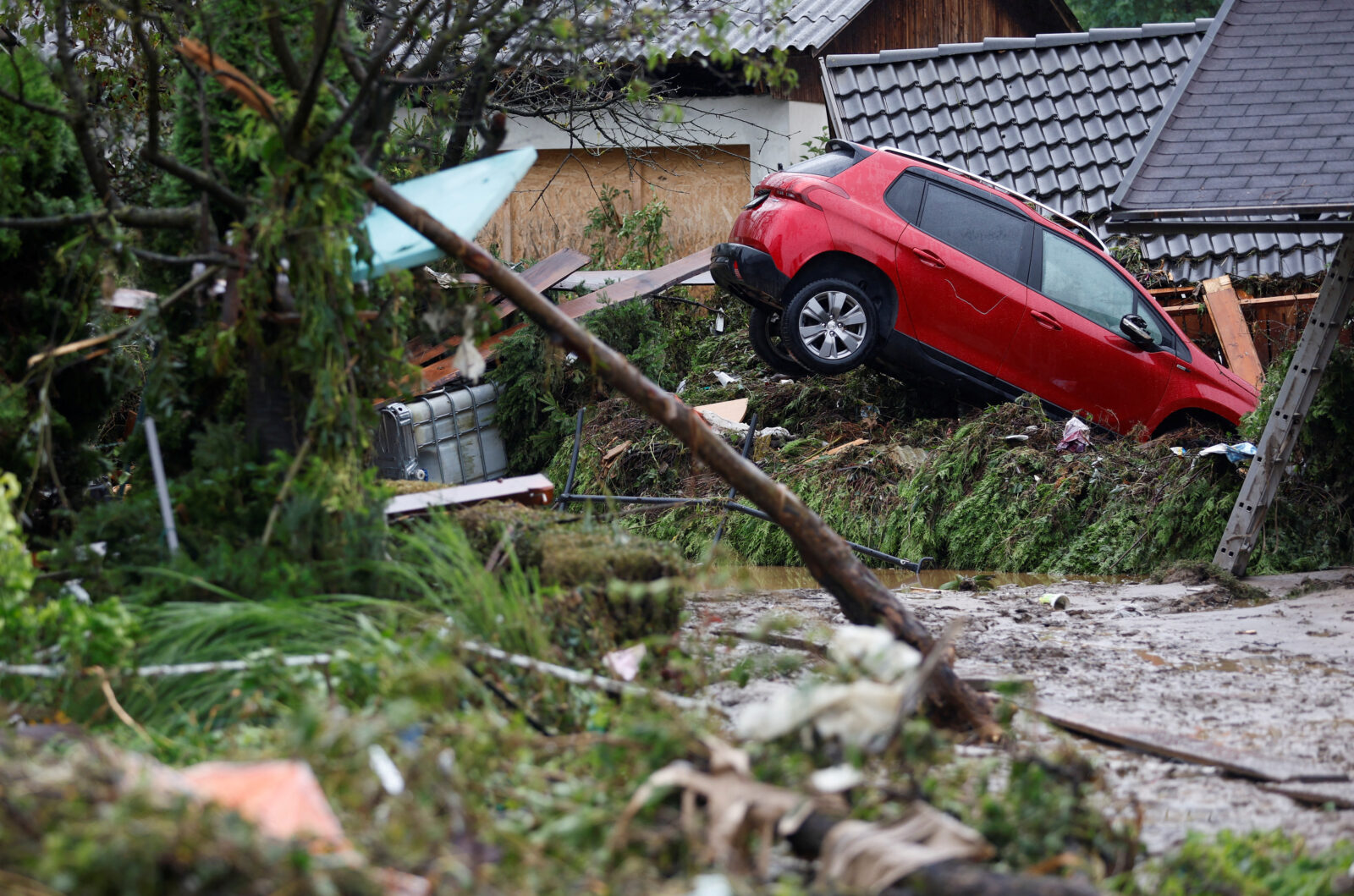 Flood in Nazarje, Slovenia