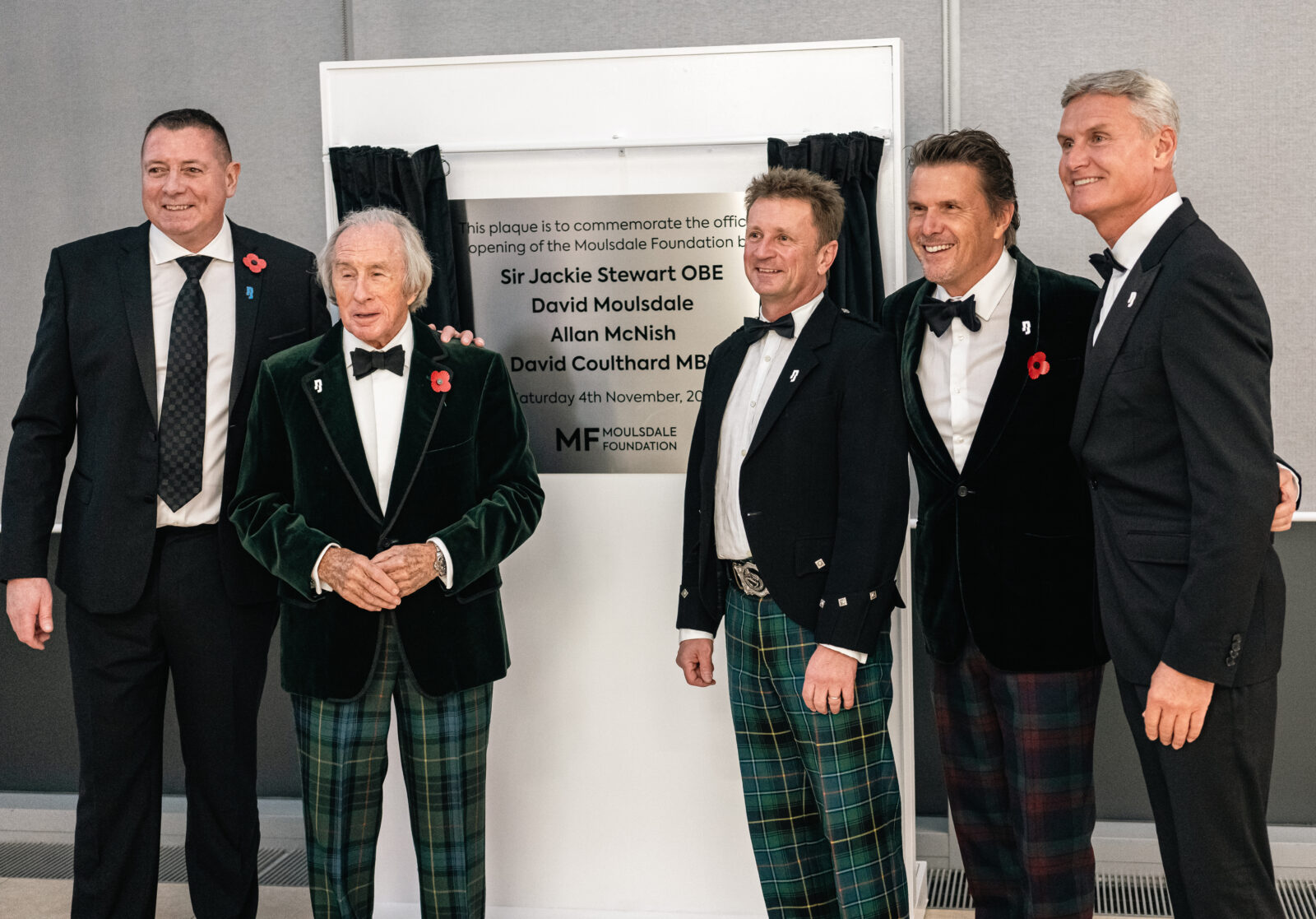 David Moulsdale, Sir Jackie Stewart OBE, Allan McNish, David Coulthard