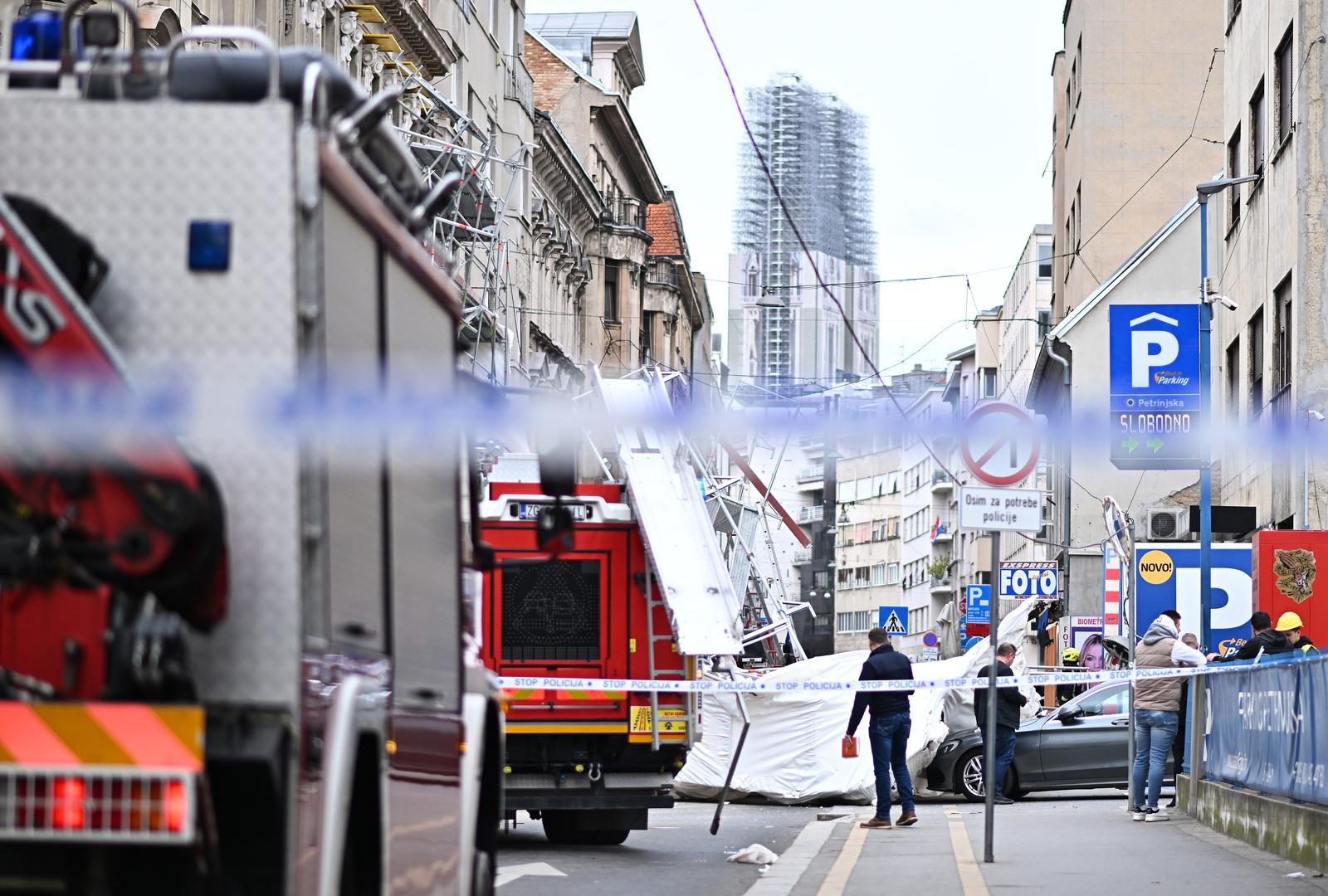 Zagreb: Urušila se skela sa zgrade u Petrinjskoj ulici