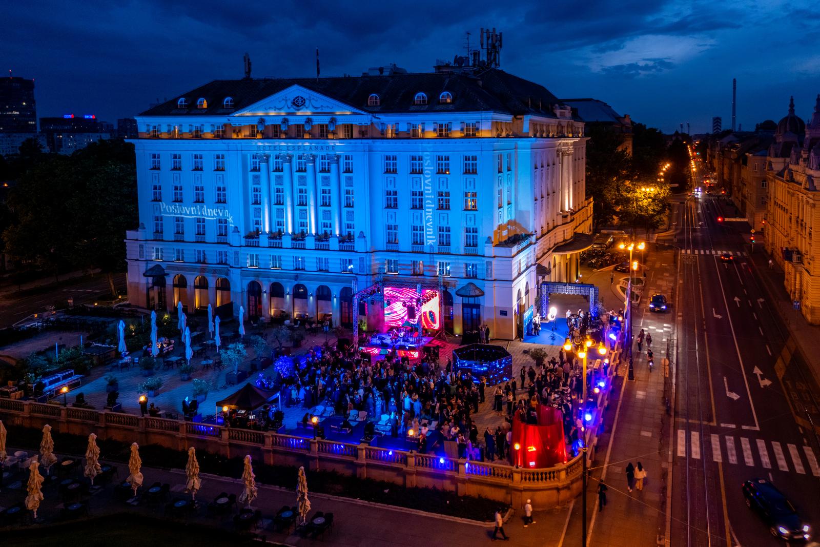 Zagreb: Pogled iz zraka na svečanu proslavu 20. rođendana Poslovnog dnevnika u hotelu Esplanade