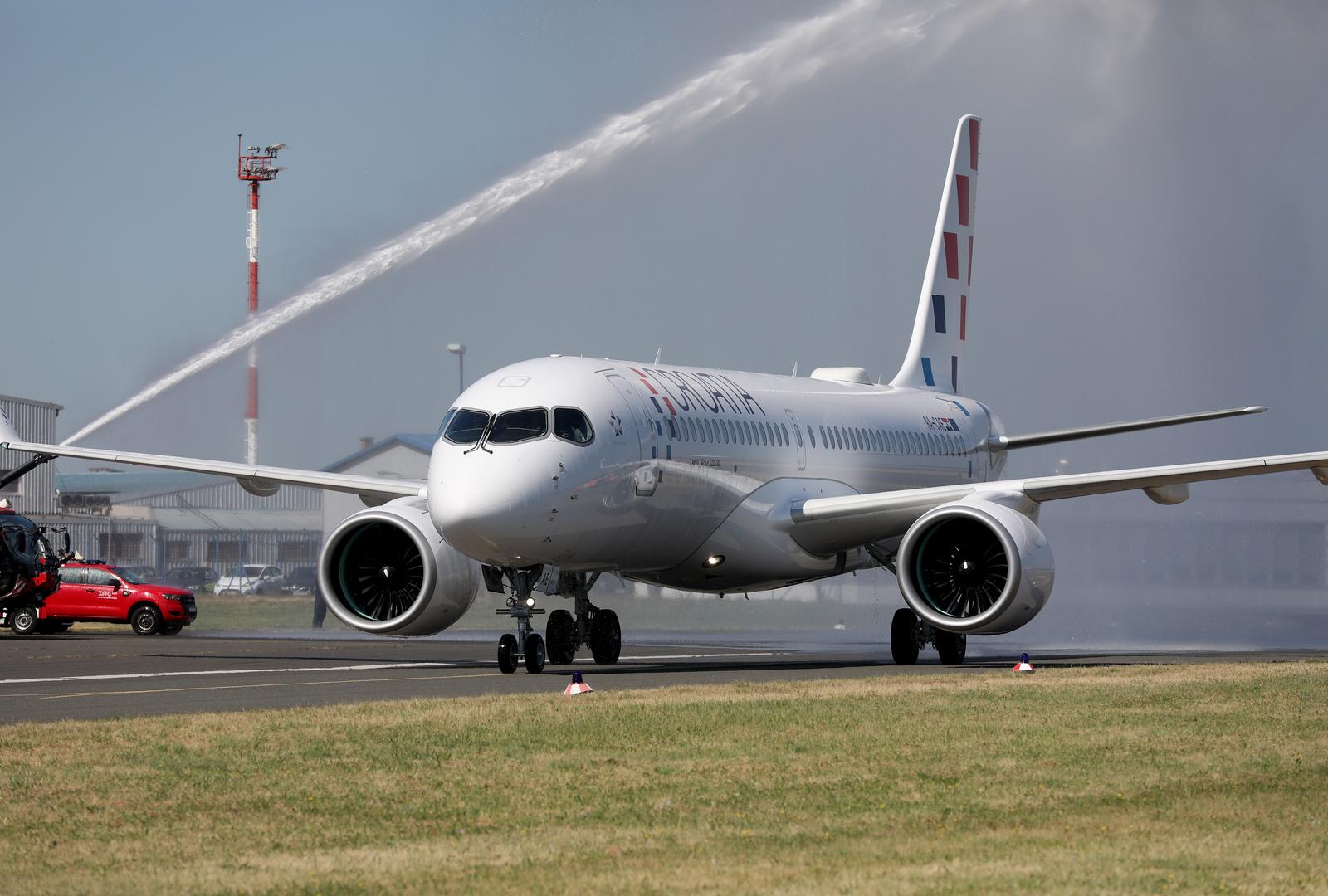 Zagreb: Slijetanje Airbusa A220, novog zrakoplova Croatia Airlinesa