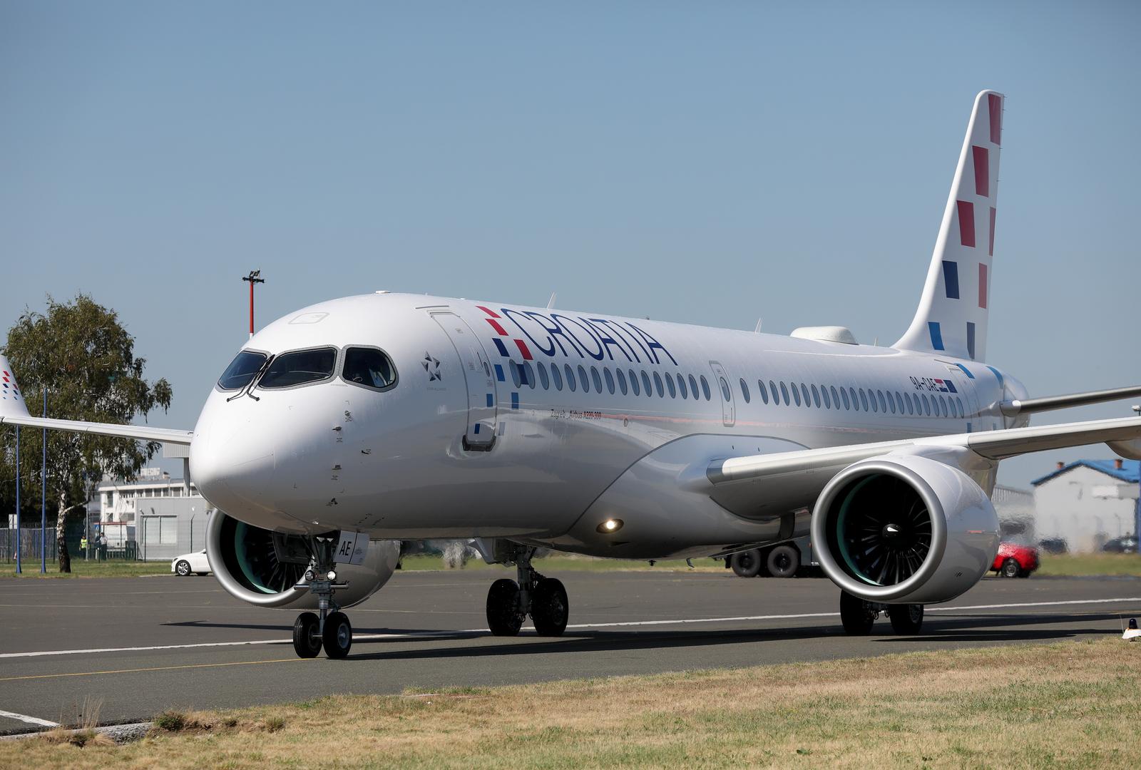 Zagreb: Slijetanje Airbusa A220, novog zrakoplova Croatia Airlinesa