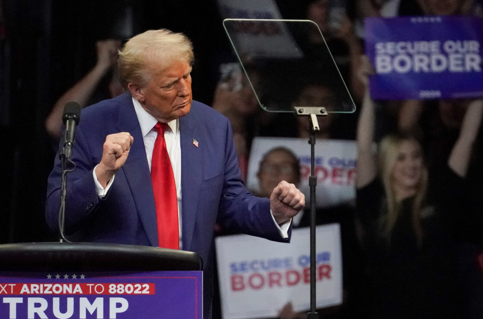 Republican presidential nominee Trump holds a rally in Prescott Valley